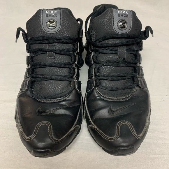 NIKE SHOX NZ MENS RUNNING SHOES 378341-019 Size 8 Black On Black M 2010 main image 9